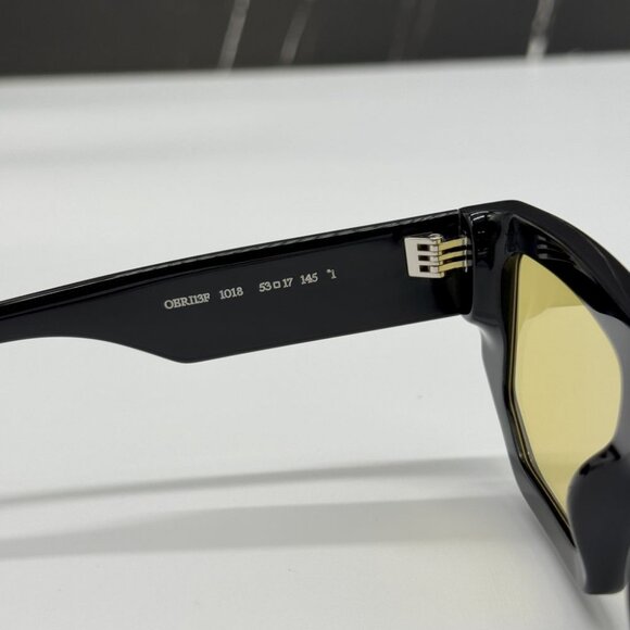 NEW OFF-WHITE OERI13F VANCOUVER 1018 SUNGLASSES UNISEX BLACK SQUARE EYEWEAR - Picture 11 of 12